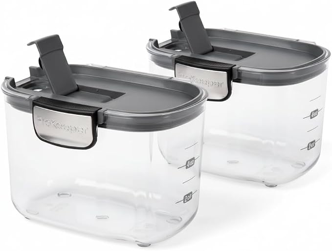 Progressive International ProKeeper+ Clear Plastic Airtight Food Baker's Kitchen Storage Organization Container Canister Set with Magnetic Accessories, 2- Piece Set (Specialty Sugar 1.5-Quart) - Image 3