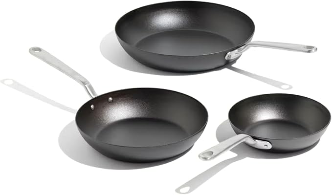 Made In Cookware - 3 Piece (Includes 8",10",12") Seasoned Carbon Steel Frying Pan - Professional Cookware - Crafted in Sweden - Induction Compatible by Unknown