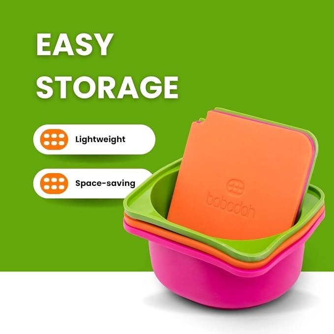 Babadoh Pizza Dough Proofing Silicone Containers with Lids | Pizza Making Accessories | The Perfect Pizza | Set of 3 | Multi Bright (1 Berry, 1 Orange, 1 Lime) | Original Size (make 12" Pizzas) - Image 4