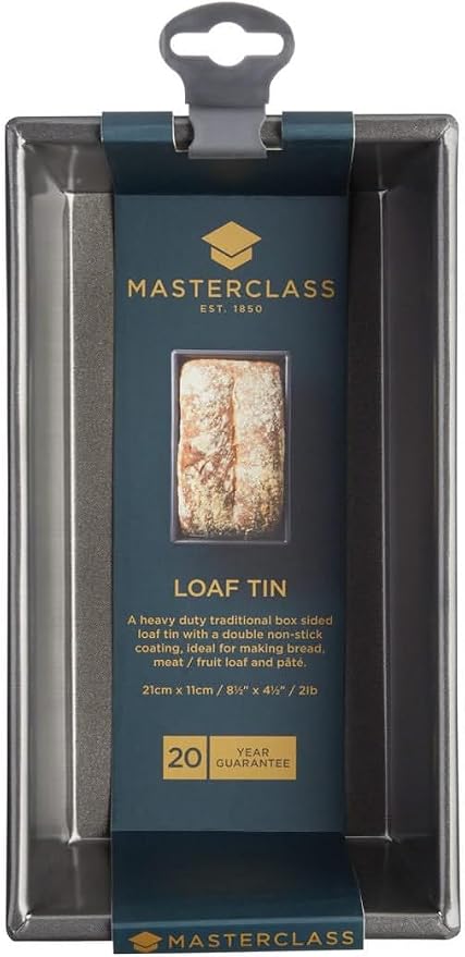 MasterClass KCMCHB20 2 lb Loaf Tin with PFOA Non Stick, Robust 1 mm Carbon Steel, 21 x 11 cm Bread Pan, Grey - Image 2