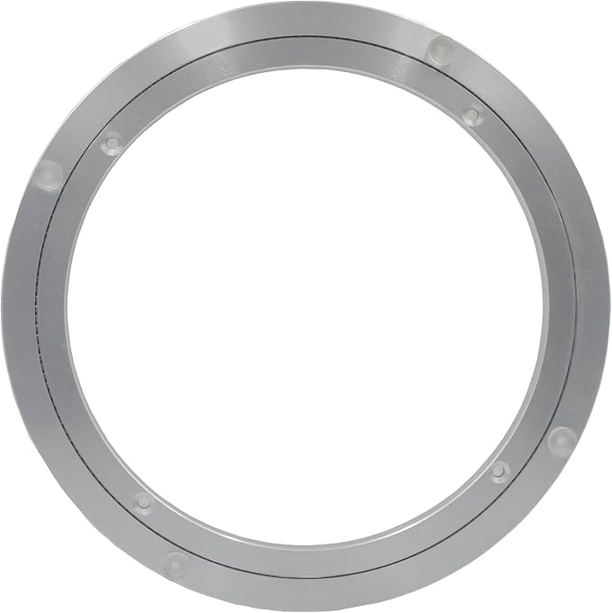 Lazy Susan Non-Slip Bearing Rotating Turntable Bearings Swivel Plate Hardware Aluminum Metal for Dining-Table and Workbench (10 Inchs) … …, silver by Brand