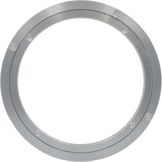 Lazy Susan Non-Slip Bearing Rotating Turntable Bearings Swivel Plate Hardware Aluminum Metal for Dining-Table and Workbench (10 Inchs) … …, silver by Brand