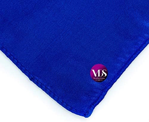 VDS - 100 Pieces | Satin Napkins 12 x 12 Inch Square | Kitchen & Dinner Table Napkins Cloths Handkerchief for Restaurant Bistro Wedding Christmas Birthday Party Dinner Decoration (Royal Blue) - Image 5
