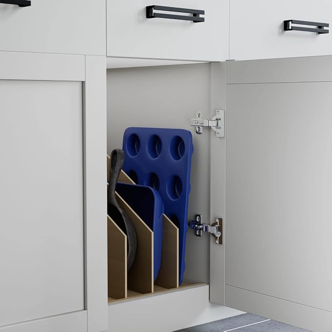 Dowell 4007 TD3 Wooden Vertical Tray Divider Organizer for Base 15" Cabinets - Kitchen Storage & Organization Accessories - Image 5