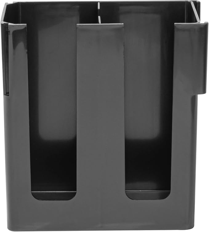 Restaurantware Restpresso Coffee Bar Organizer, 1 Count Durable 2 Compartments, Compact Size, Black Plastic Tabletop Coffee Supplies Organizer For Homes, Office Spaces, Breakrooms, and Lounges - Image 2