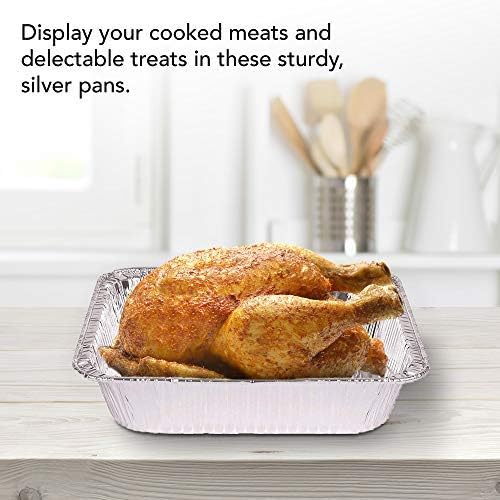 Stock Your Home Aluminum Pans 9x13 Disposable Foil Pans (30 Pack) - Half Size Steam Table Deep Trays - Tin Foil Pans Great for Cooking, Heating, Storing, Prepping Food - Image 5