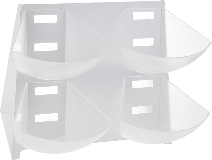 Restaurantware-Met Lux 15.5 x 10 x 10.5 Inch Coffee Accessory Caddy, 1 Premium Coffee And Condiment Organizer - 4 Removable Compartments, White Steel Breakroom Organizer by Restaurantware