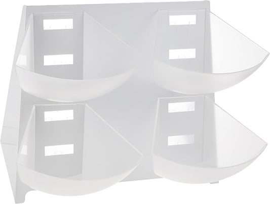 Restaurantware-Met Lux 15.5 x 10 x 10.5 Inch Coffee Accessory Caddy, 1 Premium Coffee And Condiment Organizer - 4 Removable Compartments, White Steel Breakroom Organizer by Restaurantware