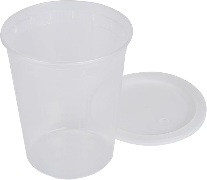 Restaurantware Plastic Food Container 100 Pack of 40 oz Clear Microwave-Safe Storage Container With Lid Leakproof Round Shape Disposable Freezer-Safe - Image 15