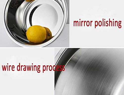meleg otthon Stainless Steel Bowl,1.5QT Salad Bowl,Metal Bowls,Stainless Steel Basin, Deeper Edge Mirror Finish Dishwasher Safe bowl (S)… - Image 4