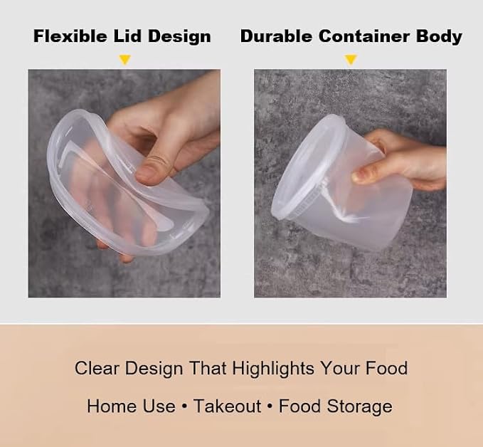 Deli Food Containers with Lids – 240 Sets Bulk Value Pack, 32 Oz Quart Size Airtight Food Storage Meal Prep Takeout & Restaurant Containers, BPA-Free, Microwave, Freezer & Dishwasher Safe (32 Oz) - Image 5