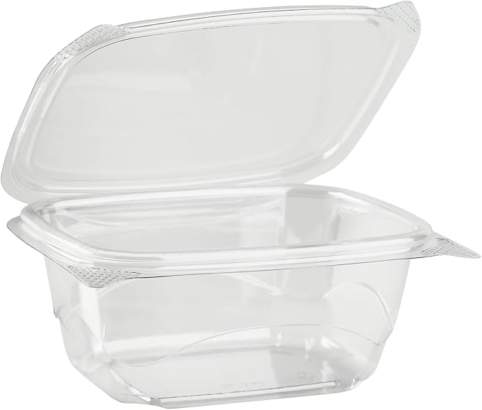 Karat PET Hinged Deli Containers with Lids - Perfect for Pasta Salads, Fruit, Deli Sides, and Home Meal Prep - Clear Plastic Food Containers, Take Out Containers (16oz) - Image 5
