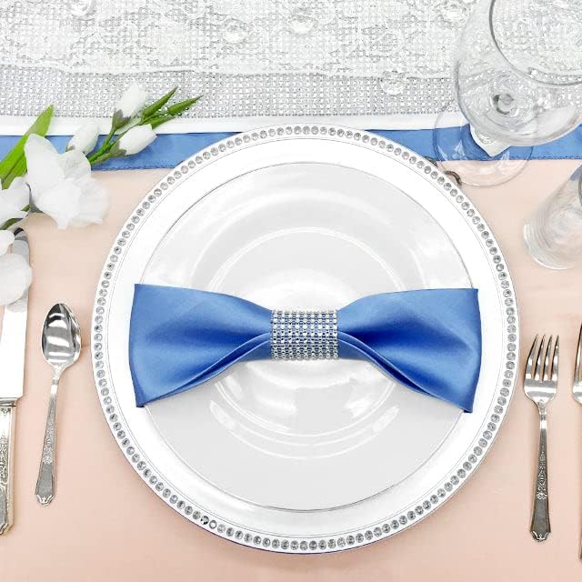 CVL 50 Pk, Satin Napkin 20"x20" Square Edge: Hemmed Material: 100% Polyester - Cornflower/Serenity - Image 2