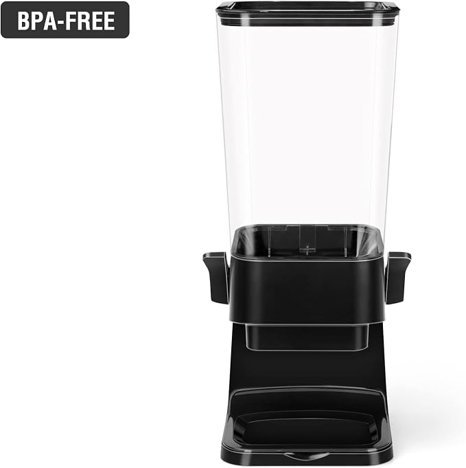 Cereal Dispenser Countertop Large Cereal Containers Storage Black,3 pack | Cereal Dispenser For Pantry Dry Food Dispenser Countertop Rice Candy Dispenser Machine For Snack,Nuts, Granola - Image 7