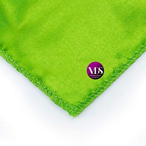 VDS - 75 Pieces | Satin Napkins 12 x 12 Inch Square | Kitchen & Dinner Table Napkins Cloths Handkerchief for Restaurant Bistro Wedding Christmas Birthday Party Dinner Decoration (Parrot Green) - Image 5