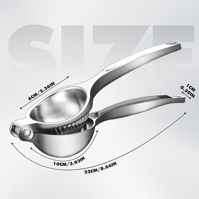 Lemon Squeezer Stainless Steel,Manual Citrus Juice Press Squeezer for Lemons Orange and Limes,Handheld Citrus Squeezer Squeeze Out as Much Juice as Possible (2PC) - Image 5