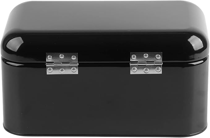 Cocoarm Solid Color Bread Box for Kitchen Countertop, Metal Bread Storage Bin Large Capacity Kitchen Storage Container for Pastries,Loaves, Dry Food (Black) - Image 5