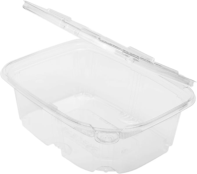Karat 32oz PET Tamper Resistant Hinged Deli Container [200 ct] - Plastic Clamshell Food Containers, Easy Open Pull-Tab for Restaurants & Takeout - Image 9