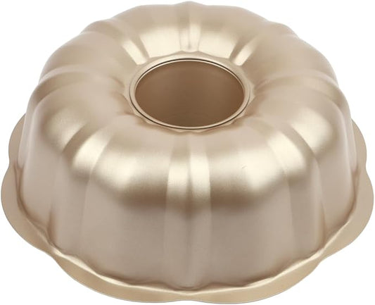 David Burke 9" Fluted Bake Pan – Carbon Steel Bundt Cake Pan – Bronze by David+Burke