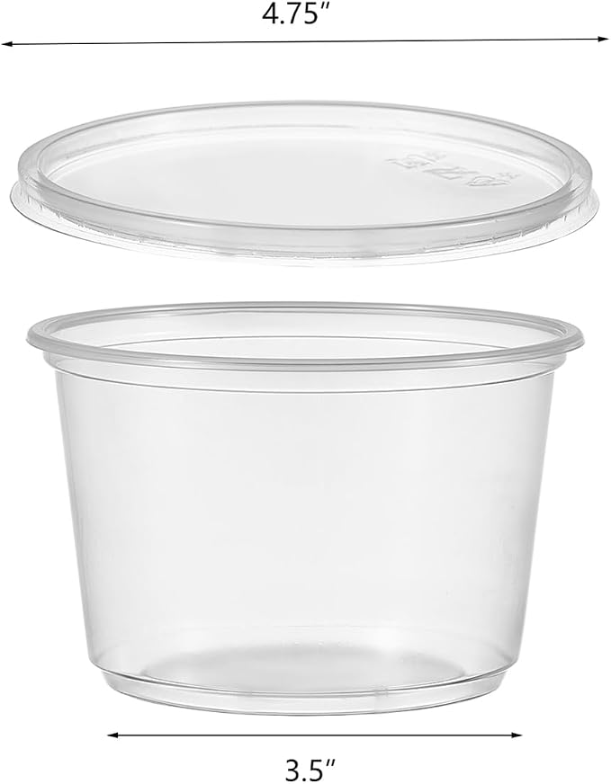 150 Set - 16 oz. Plastic Deli Disposable Food Storage Containers With Airtight Lids - Image 2