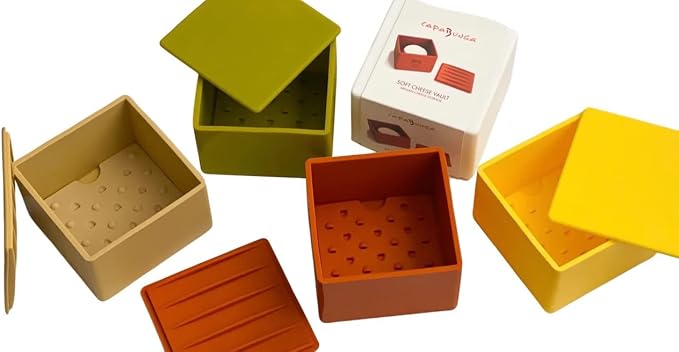 Cheese Vault for Soft Cheese - Reusable Artisan Cheese Storage Container for Fridge - Food Grade Silicone Cheese Container 5x5x3.5” - Easy to Clean Cheese Keeper for Refrigerator – Butter - Image 7