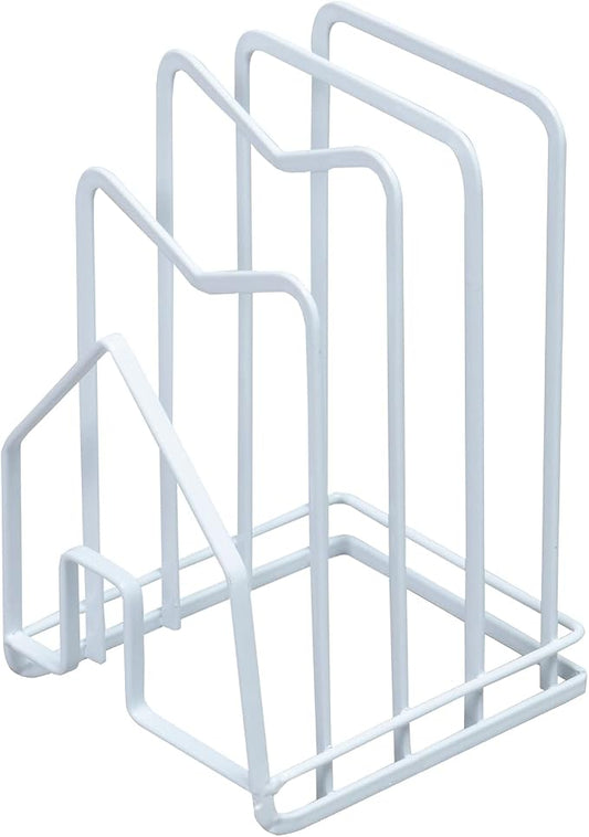 Astro 711-45 Cutting Board Stand, White, Approx. W 4.9 x D 5.7 x H 8.5 inches (12.5 x 14.5 x 21.5 cm), Pot Lid Stand, Cutting Board Rack, Pot Lid Holder by ASTROSTORAGE