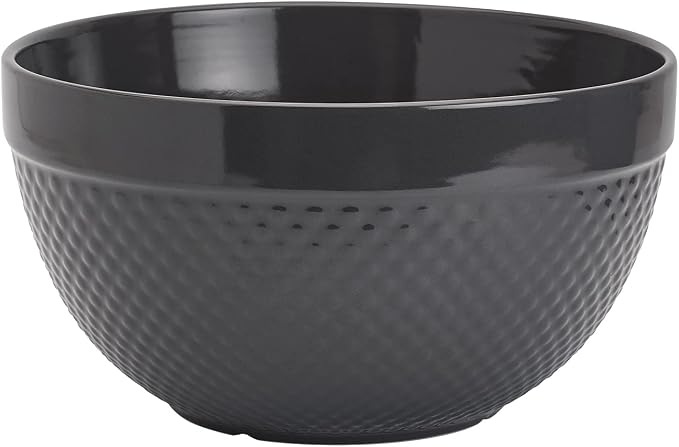 Tabletops Gallery Hobnail Style 4 Piece Timeless Grey Stoneware Nesting Mixing Bowl Set for Baking and Cooking - Image 5