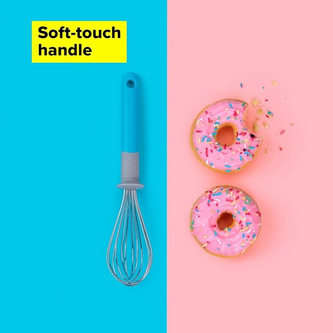 Tasty Stainless Steel Whisk, Balloon Whisk for Stirring and Whipping Ingredients, Balloon Wire Whisk, Egg and Milk Frother, Dimensions: 26 x 6 cm, Colour: Blue, Grey, Silver - Image 6