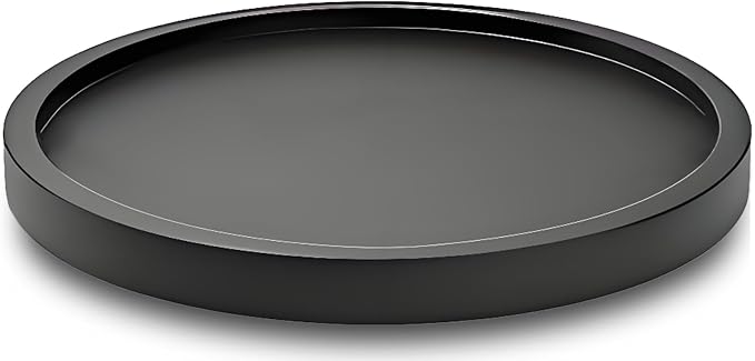 12" Black Bamboo Lazy Susan Organizer Kitchen Turntable for Cabinet Pantry Table Organization by AUAM