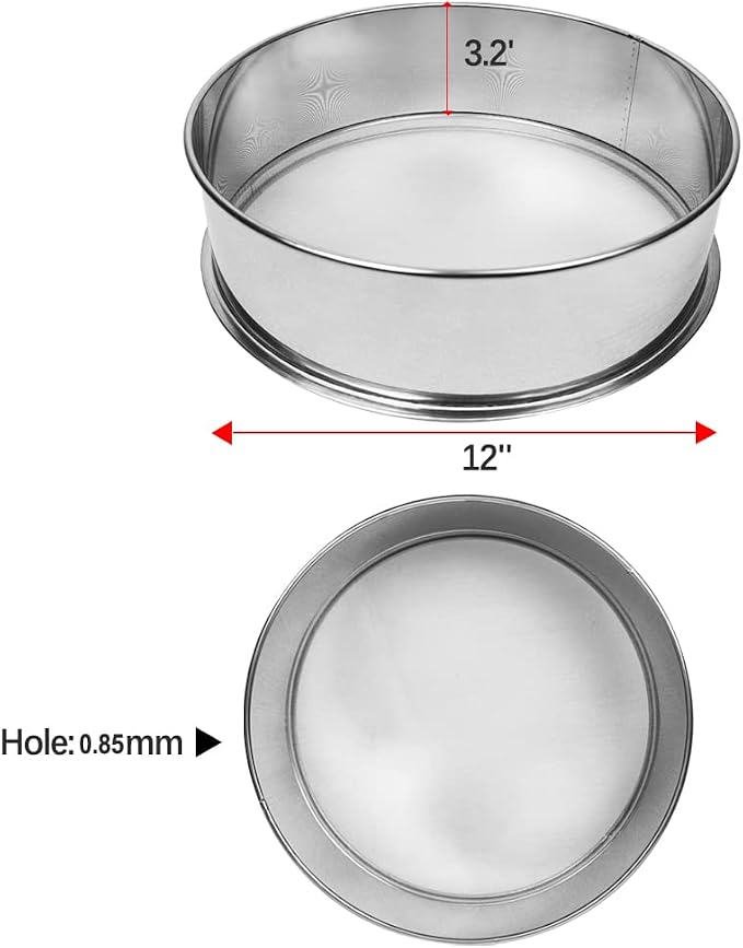 Sidasu Vibrating Sifter-Stainless Steel 20 Mesh for Powder Sifter Machine | Replacement Sieve for Baking Kitchens,Grain Milling,Herbal Powder,Food Preparation - Image 4