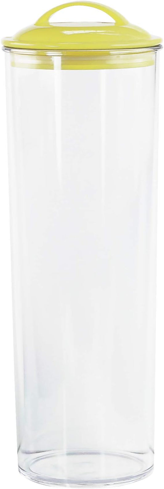 Reston Lloyd Tall Clear Spaghetti Pasta Storage Canister Container with Airtight Lid BPA Free for Kitchen Pantry Organization, Lemon by RestonLloyd