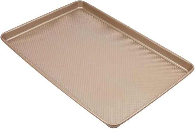 David Burke 15x10 Cookie Sheet – Carbon Steel, PFTE & PFOA Free, Oven Safe, Non-Toxic, Perfect for Baking and Roasting – Bronze by David+Burke