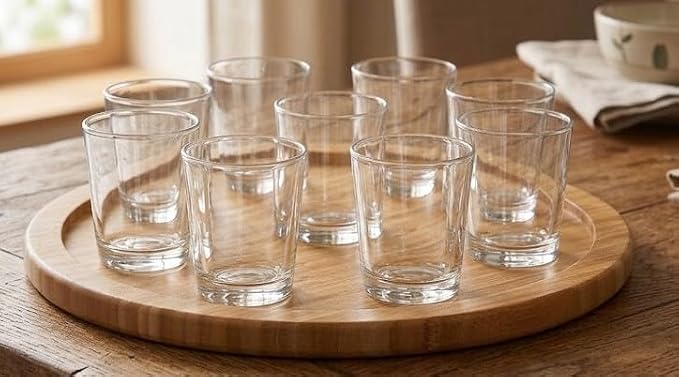 YBM Home Bamboo Wooden Non-Skid Lazy Susan Turntable Fully Rotating Pantry Cabinet - Image 7