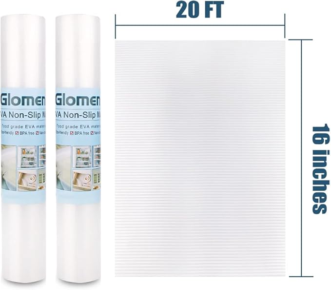 Shelf Liner, Non-Slip Cabinet Liner, Washable Oil-Proof for Kitchen Cabinet, Shelves, Refrigerator, Storage, Desks, 16 Inches x 20 FT, Non Adhesive Drawers Liner… (16 Inches x 20 FT x 2 Rolls) - Image 7