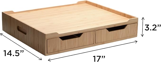 Mobilevision Bamboo Drawer & Large Sliding Tray for K-Cup & Espresso Pod Storage Organize Coffee Maker & countertop appliances for Kitchen & Office Break Rooms - Image 3