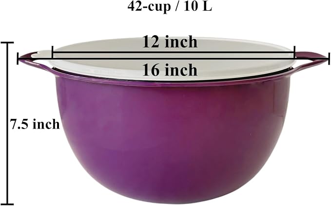 NewTupperware Thatsa Mixing Bowl Airtight Leakproof (Mega 42-cup Amethyst) - Image 2