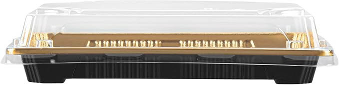 Restaurantware Plastic Sushi Trays 100 Pack of 7 x 4.9 x 1.57 Inch With Clear Lids Leak-Resistant Sushi Take Out Boxes Stackable Containers For Grab-And-Go - Image 11
