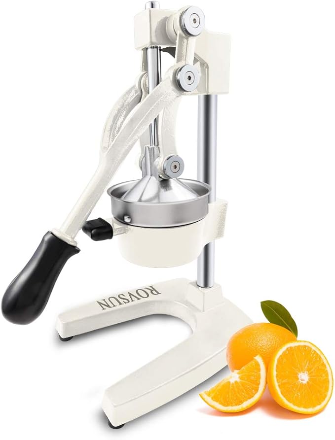 ROVSUN Commercial Grade Citrus Juicer Hand Press Manual Fruit Juicer Juice Squeezer Citrus Orange Lemon Pomegranate (White) by ROVSUN