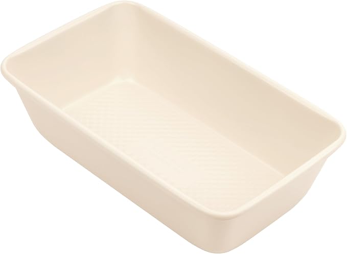 David Burke 9" Loaf Pan – Commercial Grade Heavy Gauge Steel, Dishwasher Safe, PFTE & PFOA Free, Oven Safe – Cream by David+Burke
