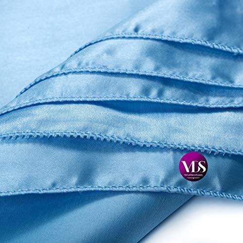 VDS - 100 Pieces | Satin Napkins 20 x 20 Inch Square | Kitchen & Dinner Table Napkins Cloths Handkerchief for Restaurant Bistro Wedding Christmas Birthday Party Dinner Decoration (Baby Blue) - Image 3