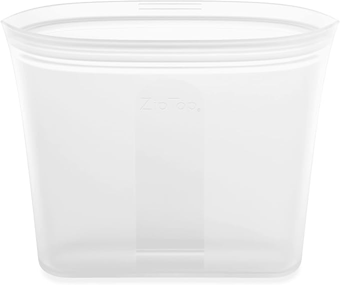 Zip Top Reusable Food Storage Bags | Sandwich Bag [Frost] | Silicone Meal Prep Container | Microwave, Dishwasher and Freezer Safe | Made in the USA by ZipTop