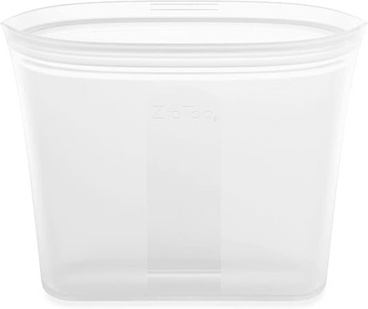 Zip Top Reusable Food Storage Bags | Sandwich Bag [Frost] | Silicone Meal Prep Container | Microwave, Dishwasher and Freezer Safe | Made in the USA by ZipTop