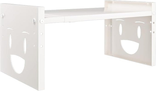 Fun-Face Expandable Cabinet Shelf Organizer,Adjustable Height & Width, Stackable Metal Storage Rack,Kitchen Spice Rack, Pantry Shelf, Countertops (1, White) by Ipotivespaceorganization