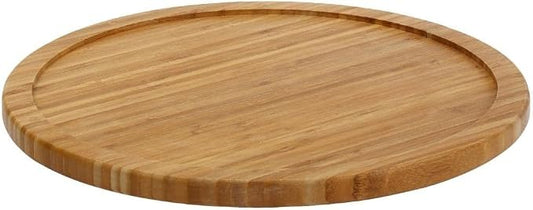 YBM Home Bamboo Wooden Non-Skid Lazy Susan Turntable Fully Rotating Pantry Cabinet by YBMHome