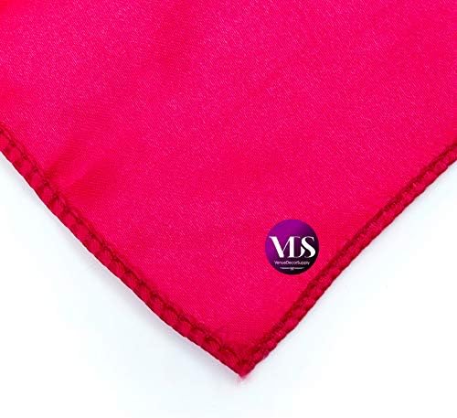 VDS - 200 Pieces | Satin Napkins 20 x 20 Inch Square | Kitchen & Dinner Table Napkins Cloths Handkerchief for Restaurant Bistro Wedding Christmas Birthday Party Dinner Decoration (Magenta) - Image 5