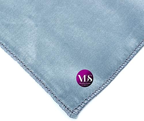 VDS - 75 Pieces | Satin Napkins 20 x 20 Inch Square | Kitchen & Dinner Table Napkins Cloths Handkerchief for Restaurant Bistro Wedding Christmas Birthday Party Dinner Decoration (Light Grey) - Image 5