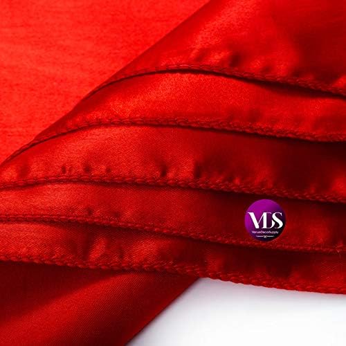 VDS - 100 Pieces | Satin Napkins 20 x 20 Inch Square | Kitchen & Dinner Table Napkins Cloths Handkerchief for Restaurant Bistro Wedding Christmas Birthday Party Dinner Decoration (Red) - Image 3