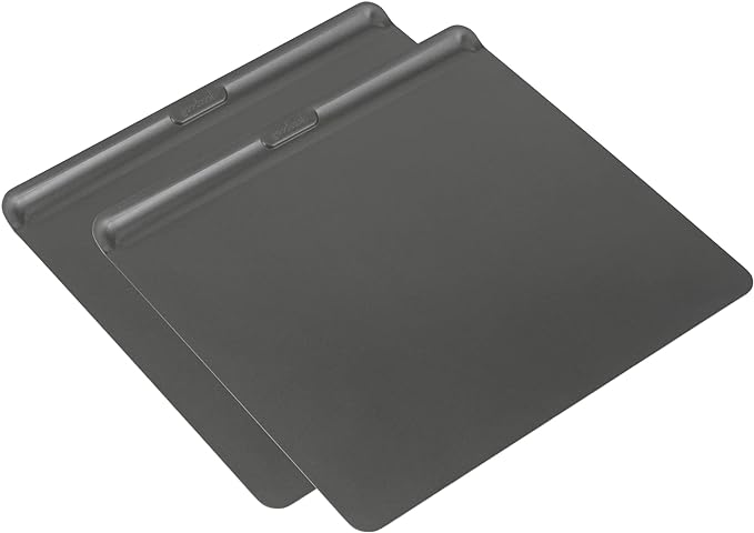 GoodCook AirPerfect Insulated Cookie Sheets Set of 2 Nonstick Carbon Steel Construction Pans for No-Burn Baking with Ergonomic Grip, 16 x 14-Inch, Gray by GoodCook
