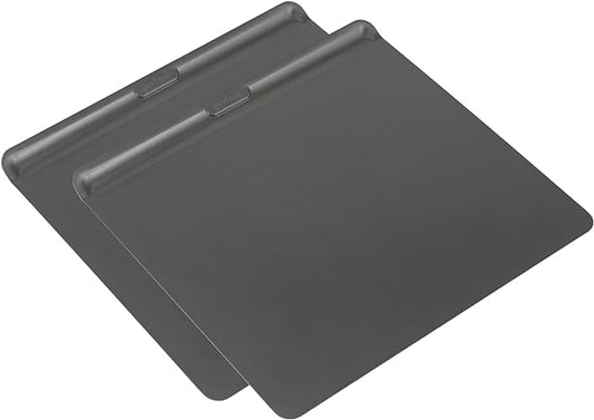 GoodCook AirPerfect Insulated Cookie Sheets Set of 2 Nonstick Carbon Steel Construction Pans for No-Burn Baking with Ergonomic Grip, 16 x 14-Inch, Gray by GoodCook