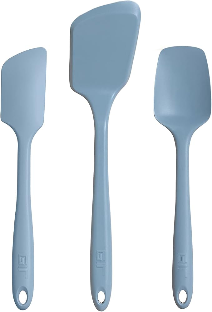 GIR: Get It Right 3-Piece Ultimate Silicone Kitchen Utensils Set - Spatula, Flip & Spoonula - Non-Toxic Cooking Utensils for Nonstick Cookware, Cooking and Baking - Slate by GIRGetItRight